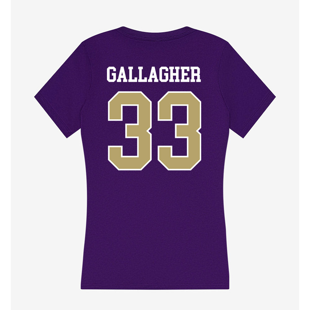 JMU - NCAA Baseball : Aiden Gallagher - Women's V-Neck T-Shirt-1