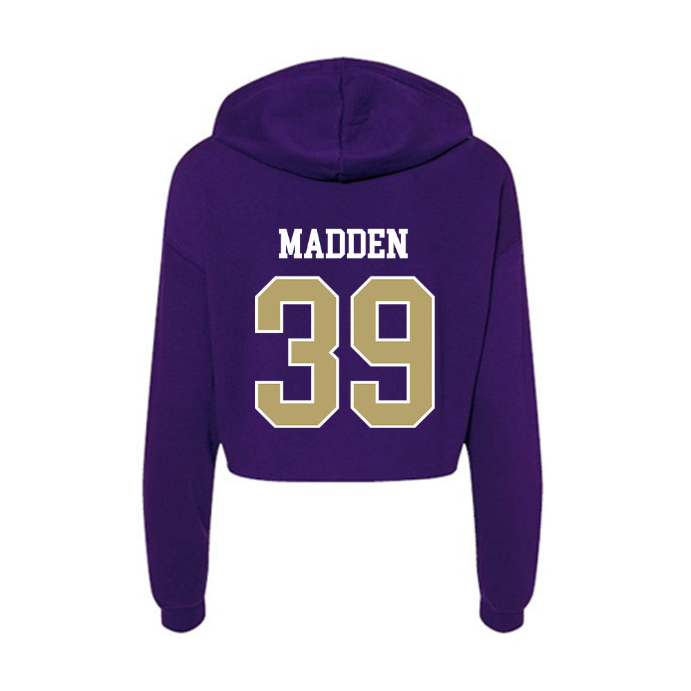 JMU - NCAA Baseball : Griffin Madden - Women's Crop Fleece Hoodie-1