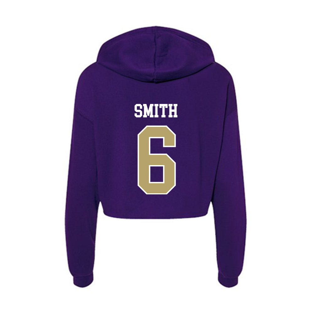 JMU - NCAA Softball : Lili Smith - Women's Crop Fleece Hoodie-1