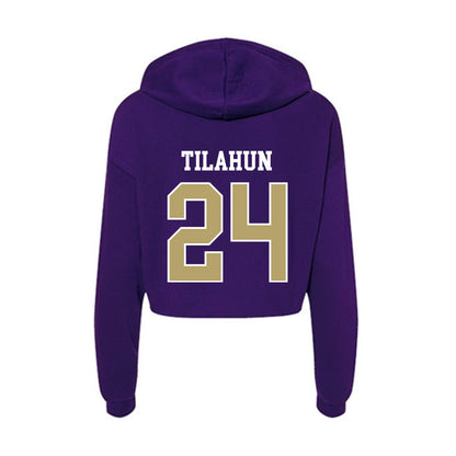 JMU - NCAA Men's Soccer : Henok Tilahun - Women's Crop Fleece Hoodie-1
