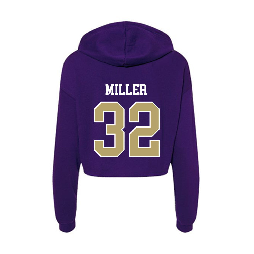 JMU - NCAA Football : Chase Miller - Women's Crop Fleece Hoodie-1