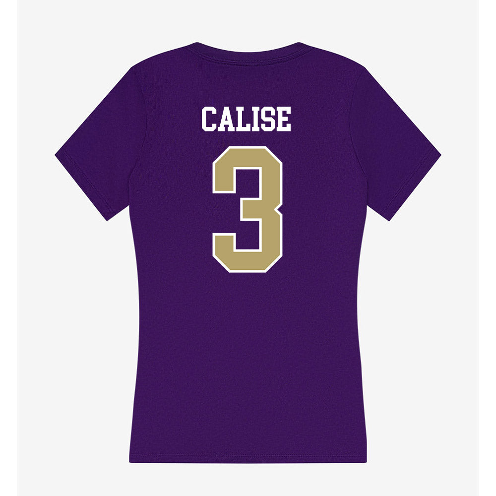 JMU - NCAA Women's Lacrosse : Gianna Calise - Women's V-Neck T-Shirt-1