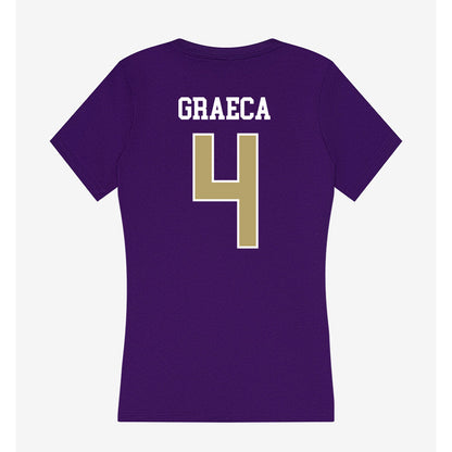 JMU - NCAA Women's Soccer : Emily Graeca - Women's V-Neck T-Shirt-1
