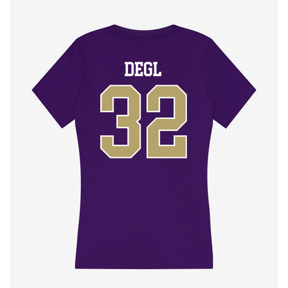 JMU - NCAA Women's Lacrosse : Joey Degl - Women's V-Neck T-Shirt-1