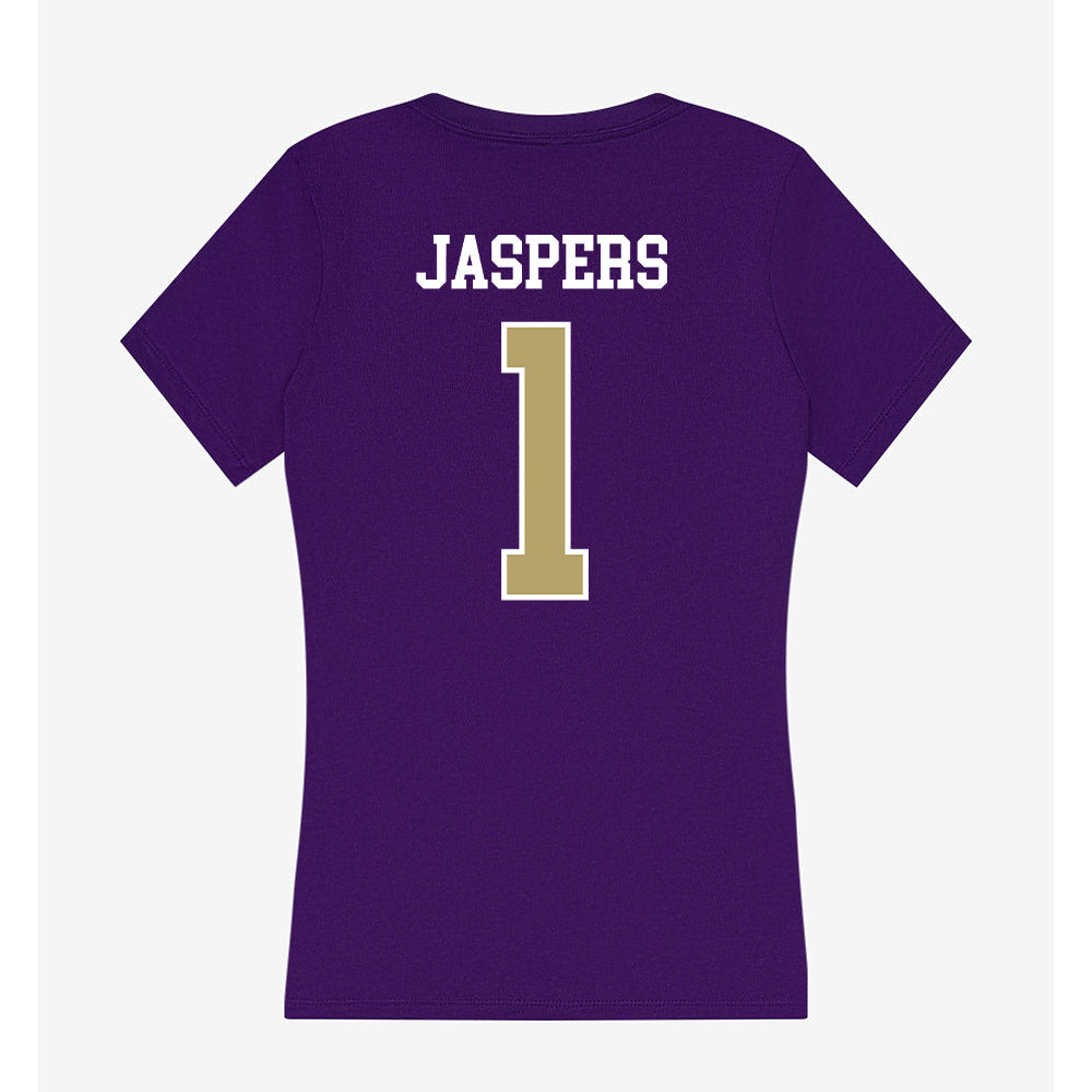 JMU - NCAA Men's Soccer : Erik Jaspers - Women's V-Neck T-Shirt-1