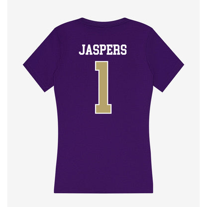 JMU - NCAA Men's Soccer : Erik Jaspers - Women's V-Neck T-Shirt-1