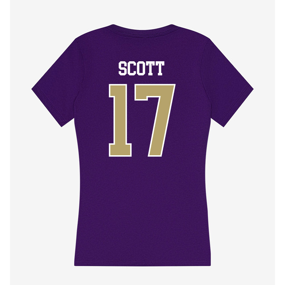 JMU - NCAA Football : Michael Scott - Women's V-Neck T-Shirt-1