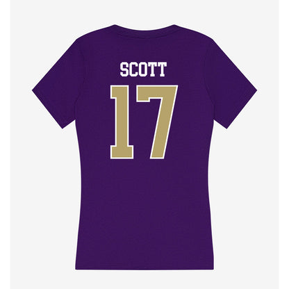 JMU - NCAA Football : Michael Scott - Women's V-Neck T-Shirt-1