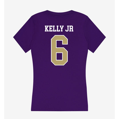 JMU - NCAA Football : DJ Kelly Jr - Women's V-Neck T-Shirt-1