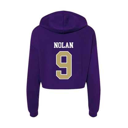 JMU - NCAA Baseball : Isaiah Nolan - Women's Crop Fleece Hoodie-1