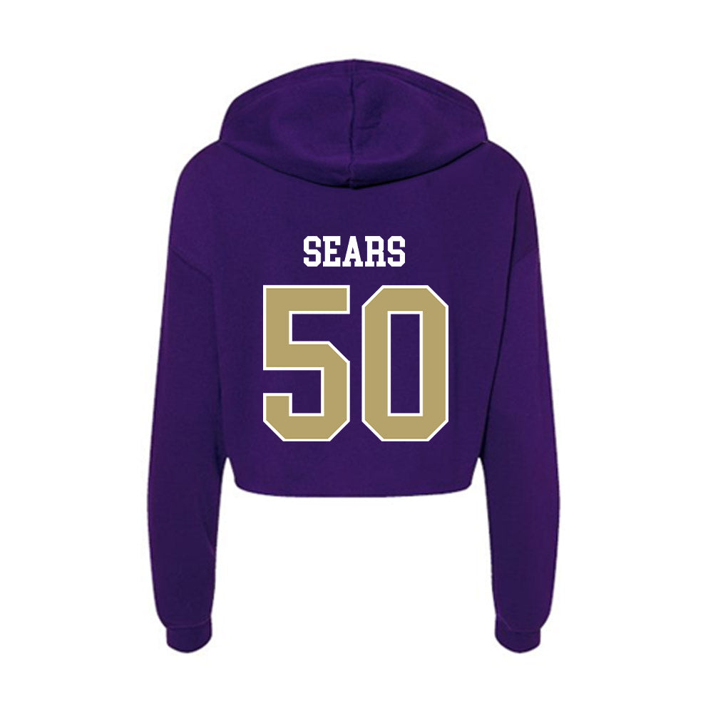 JMU - NCAA Football : Jesse Sears - Women's Crop Fleece Hoodie-1