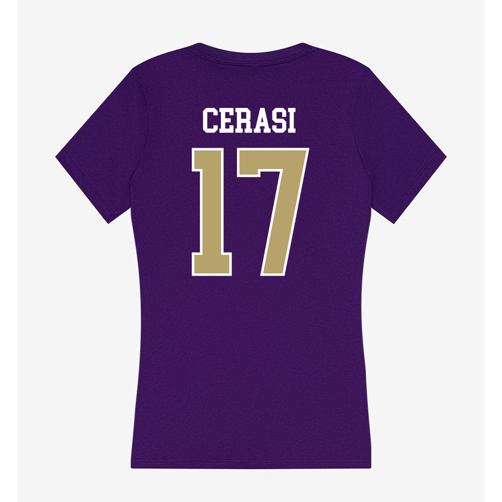 JMU - NCAA Women's Lacrosse : Juliana Cerasi - Women's V-Neck T-Shirt-1