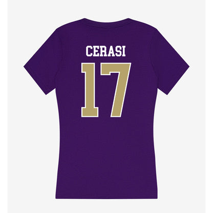 JMU - NCAA Women's Lacrosse : Juliana Cerasi - Women's V-Neck T-Shirt-1