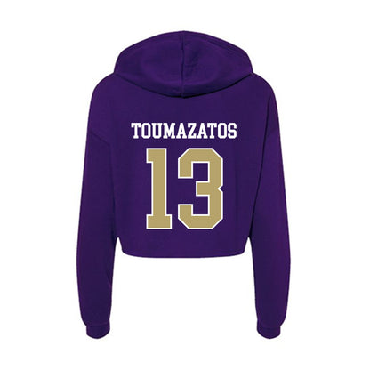 JMU - NCAA Women's Volleyball : Ana Toumazatos - Women's Crop Fleece Hoodie-1
