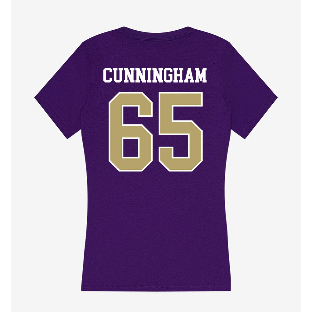 JMU - NCAA Football : Parker Cunningham - Women's V-Neck T-Shirt-1