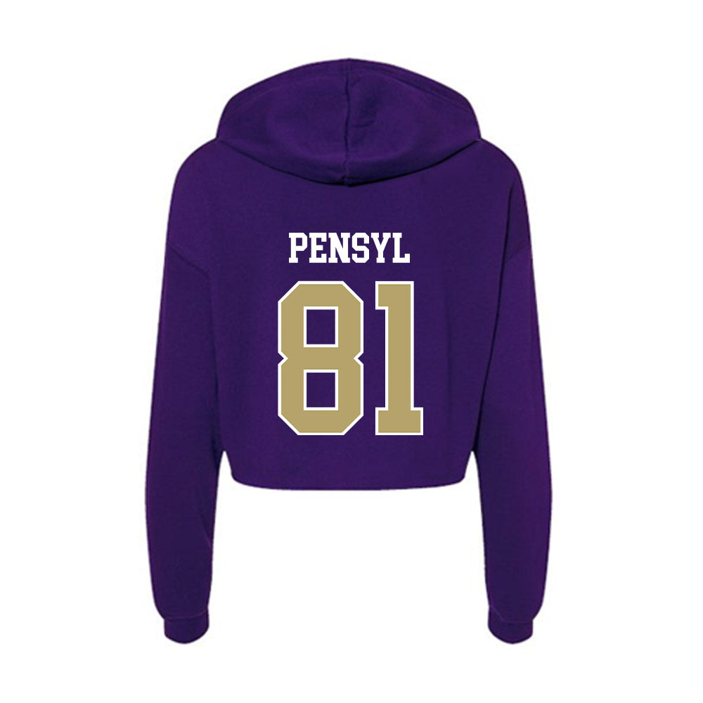 JMU - NCAA Football : Chase Pensyl - Women's Crop Fleece Hoodie-1