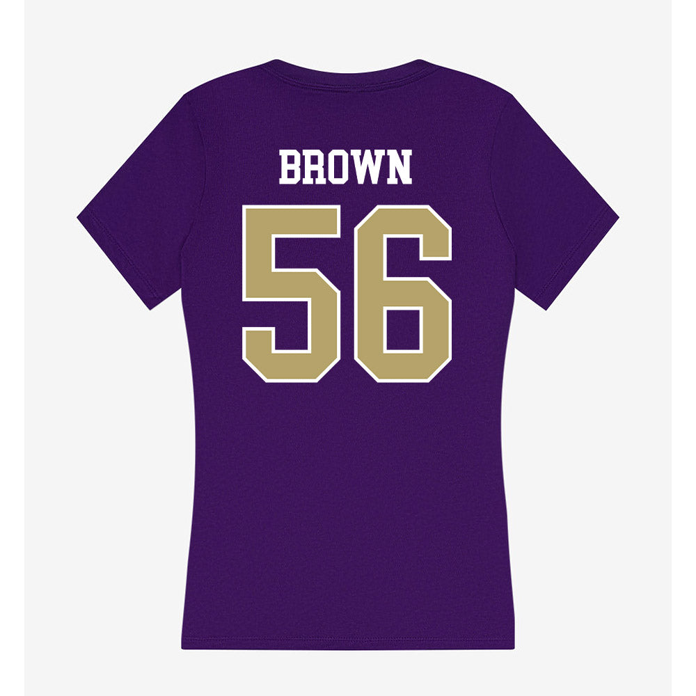 JMU - NCAA Football : Tyler Brown - Women's V-Neck T-Shirt-1