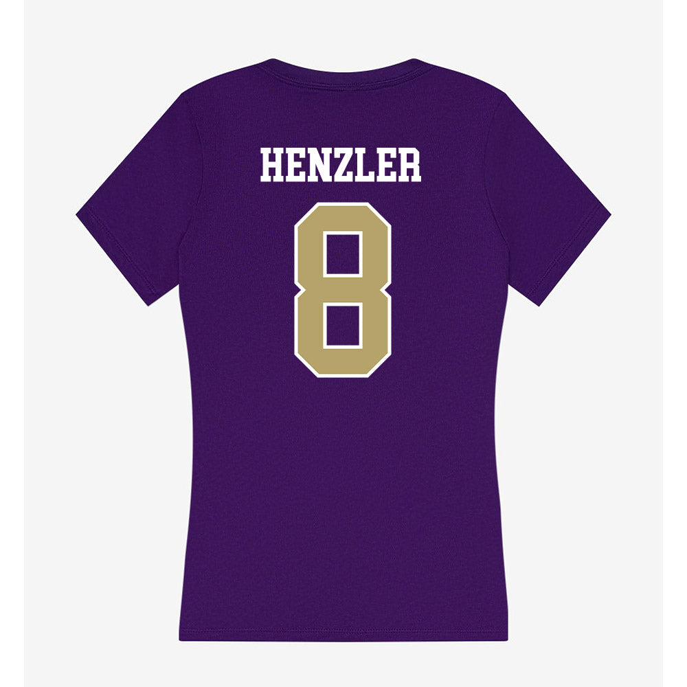 JMU - NCAA Softball : Bella Henzler - Women's V-Neck T-Shirt-1