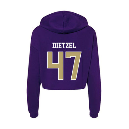 JMU - NCAA Football : Mitchell Dietzel - Women's Crop Fleece Hoodie-1