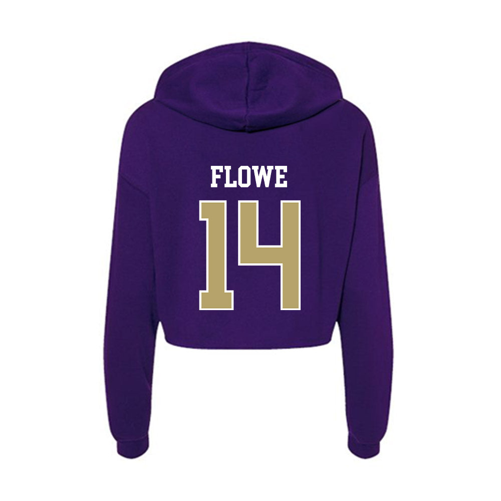JMU - NCAA Football : KJ Flowe - Women's Crop Fleece Hoodie-1