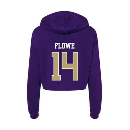 JMU - NCAA Football : KJ Flowe - Women's Crop Fleece Hoodie-1