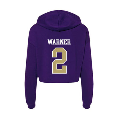 JMU - NCAA Softball : Reaghan Warner - Women's Crop Fleece Hoodie-1