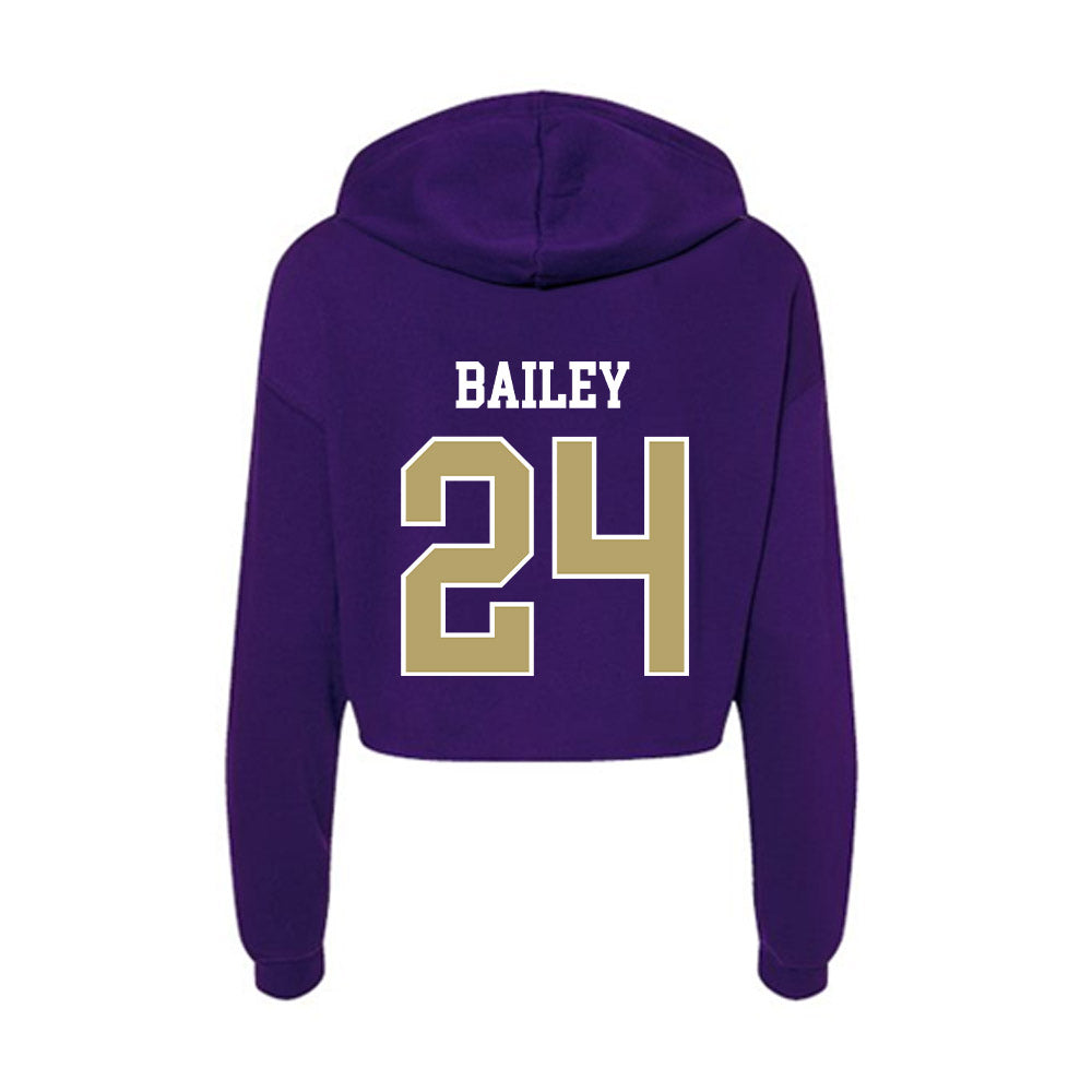 JMU - NCAA Softball : Braelyn Bailey - Women's Crop Fleece Hoodie-1
