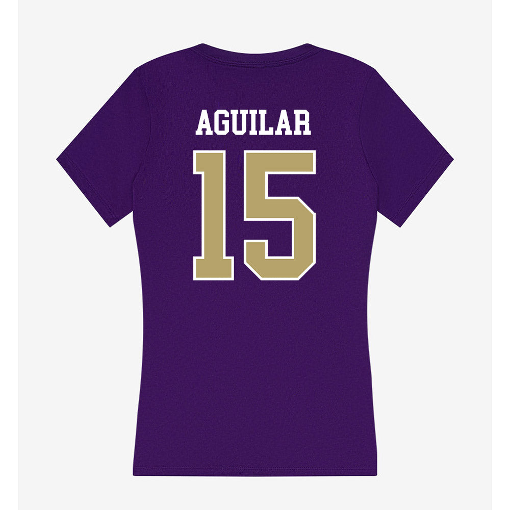 JMU - NCAA Men's Soccer : Jeffrey Aguilar - Women's V-Neck T-Shirt-1