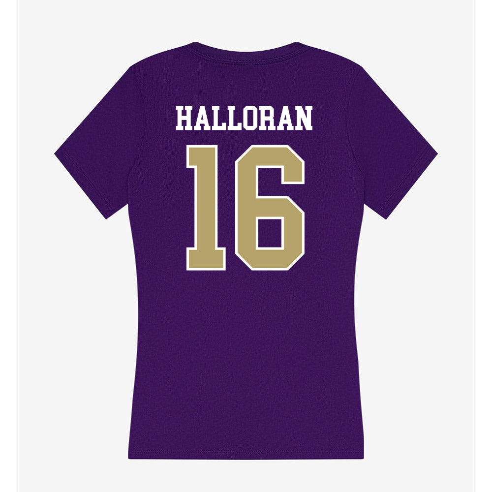 JMU - NCAA Men's Soccer : Smith Halloran - Women's V-Neck T-Shirt-1
