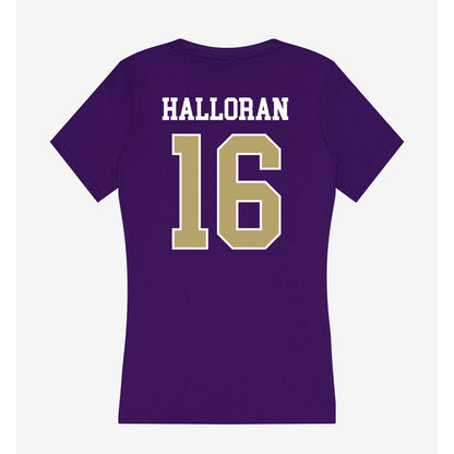 JMU - NCAA Men's Soccer : Smith Halloran - Women's V-Neck T-Shirt-1