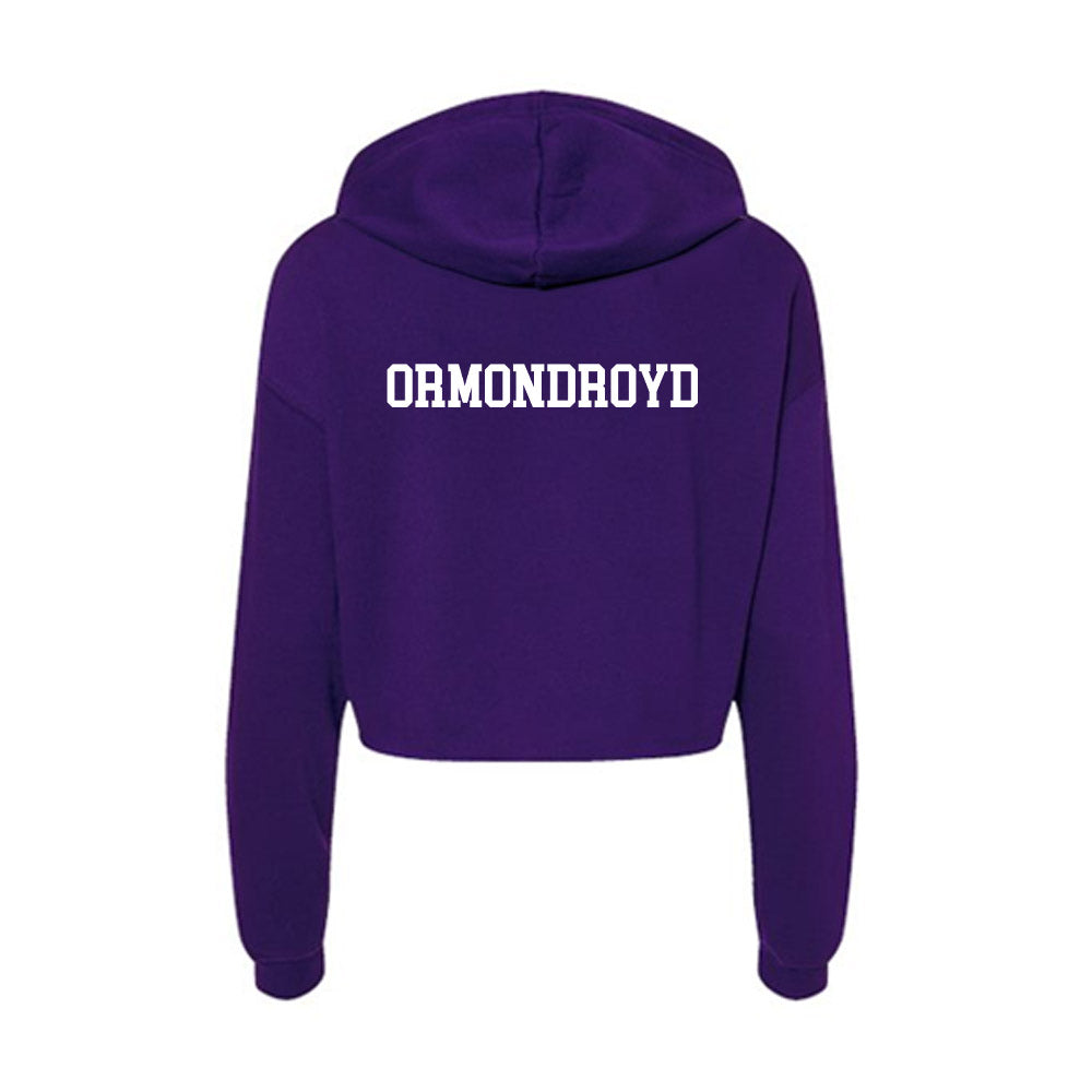 JMU - NCAA Women's Swimming & Diving : Tia Ormondroyd - Women's Crop Fleece Hoodie-1