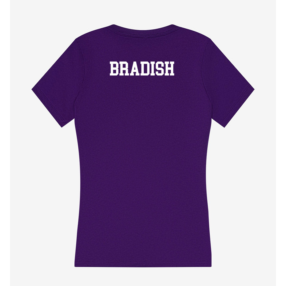 JMU - NCAA Women's Cross Country : Kate Bradish - Women's V-Neck T-Shirt-1