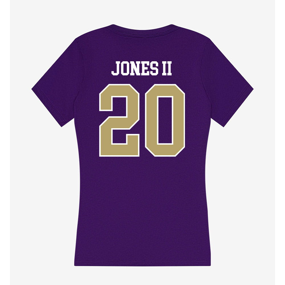 JMU - NCAA Football : Terrence Jones II - Women's V-Neck T-Shirt-1
