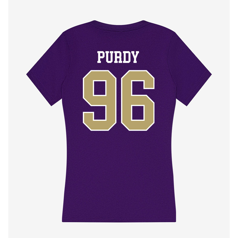 JMU - NCAA Football : Cole Purdy - Women's V-Neck T-Shirt-1
