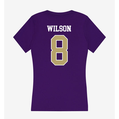 JMU - NCAA Women's Volleyball : Anna Wilson - Women's V-Neck T-Shirt-1