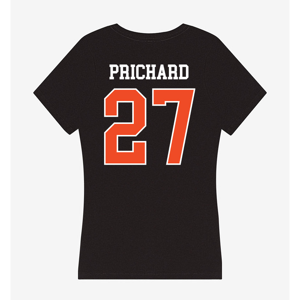Campbell - NCAA Football : Davis Prichard - Women's V-Neck T-Shirt-1