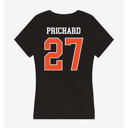 Campbell - NCAA Football : Davis Prichard - Women's V-Neck T-Shirt-1