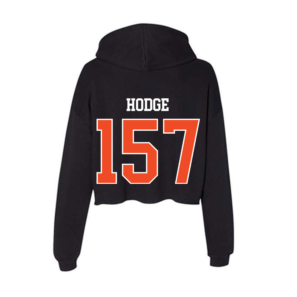 Campbell - NCAA Wrestling : Kendrick Hodge - Women's Crop Fleece Hoodie-1