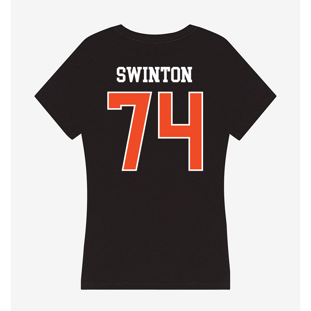 Campbell - NCAA Football : Rahshad Swinton - Women's V-Neck T-Shirt-1