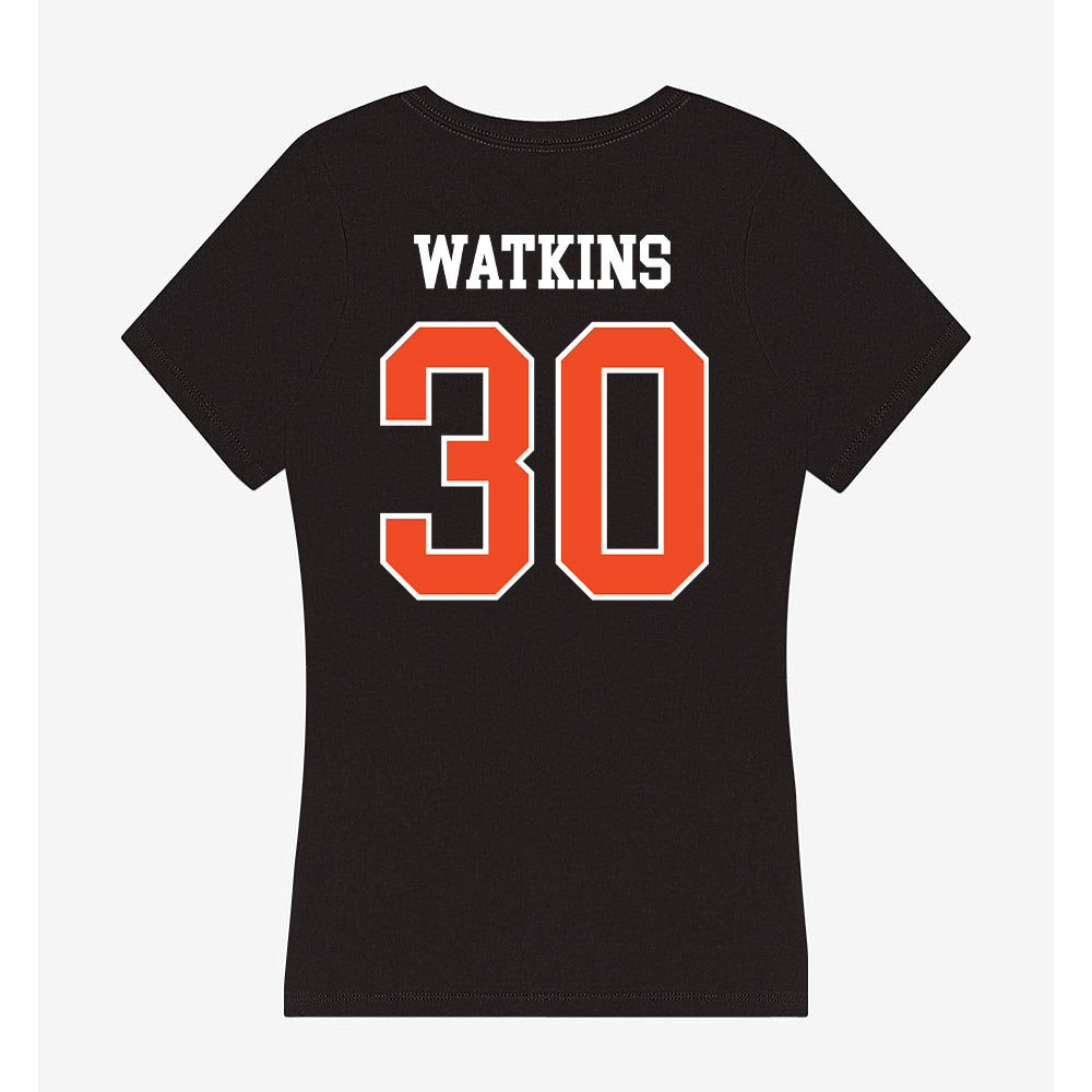 Campbell - NCAA Women's Lacrosse : Drew Watkins - Women's V-Neck T-Shirt-1