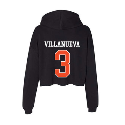 Campbell - NCAA Football : Kalen Villanueva - Women's Crop Fleece Hooded Sweatshirt-1