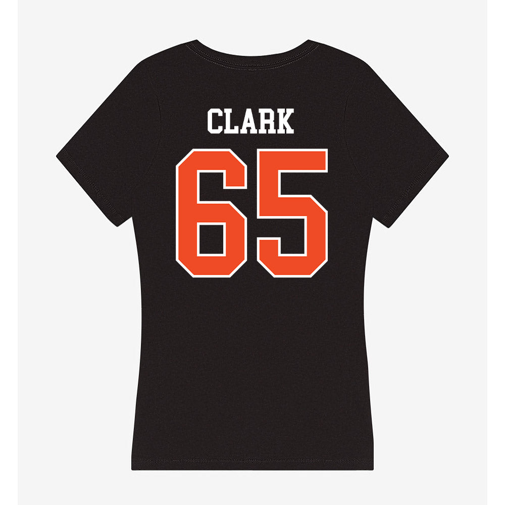 Campbell - NCAA Football : Hunter Clark - Women's V-Neck T-Shirt-1