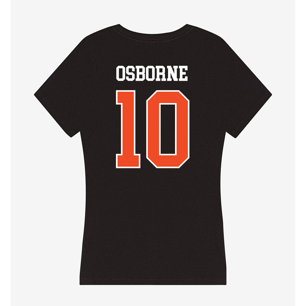 Campbell - NCAA Softball : Ella Osborne - Women's V-Neck T-Shirt-1