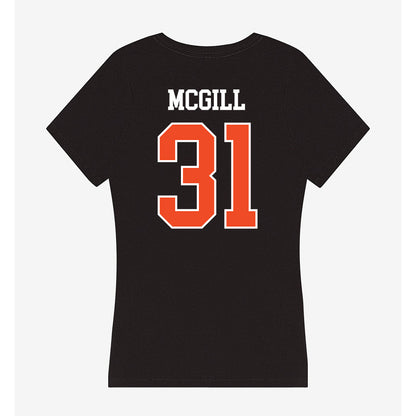 Campbell - NCAA Football : Mikey McGill - Women's V-Neck T-Shirt-1