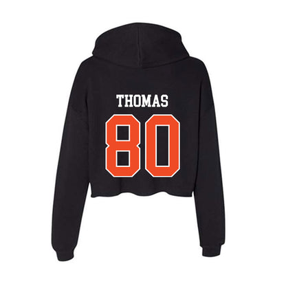 Campbell - NCAA Football : Malachi Thomas - Women's Crop Fleece Hooded Sweatshirt-1