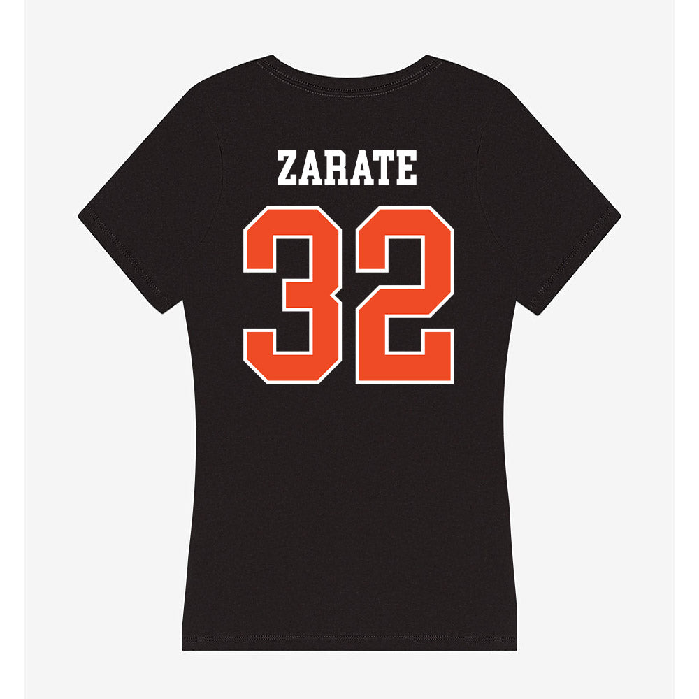 Campbell - NCAA Men's Soccer : Gabe Zarate - Women's V-Neck T-Shirt-1