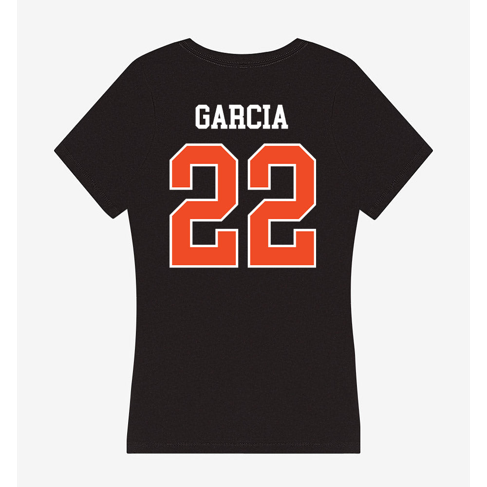 Campbell - NCAA Men's Soccer : Ronaldo Garcia - Women's V-Neck T-Shirt-1