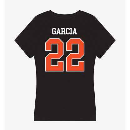 Campbell - NCAA Men's Soccer : Ronaldo Garcia - Women's V-Neck T-Shirt-1