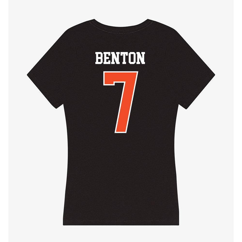 Campbell - NCAA Football : AJ Benton - Women's V-Neck T-Shirt-1
