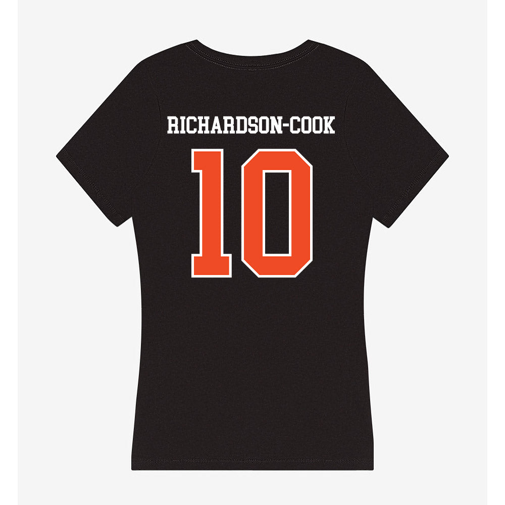 Campbell - NCAA Football : Keynan Richardson-Cook - Women's V-Neck T-Shirt-1